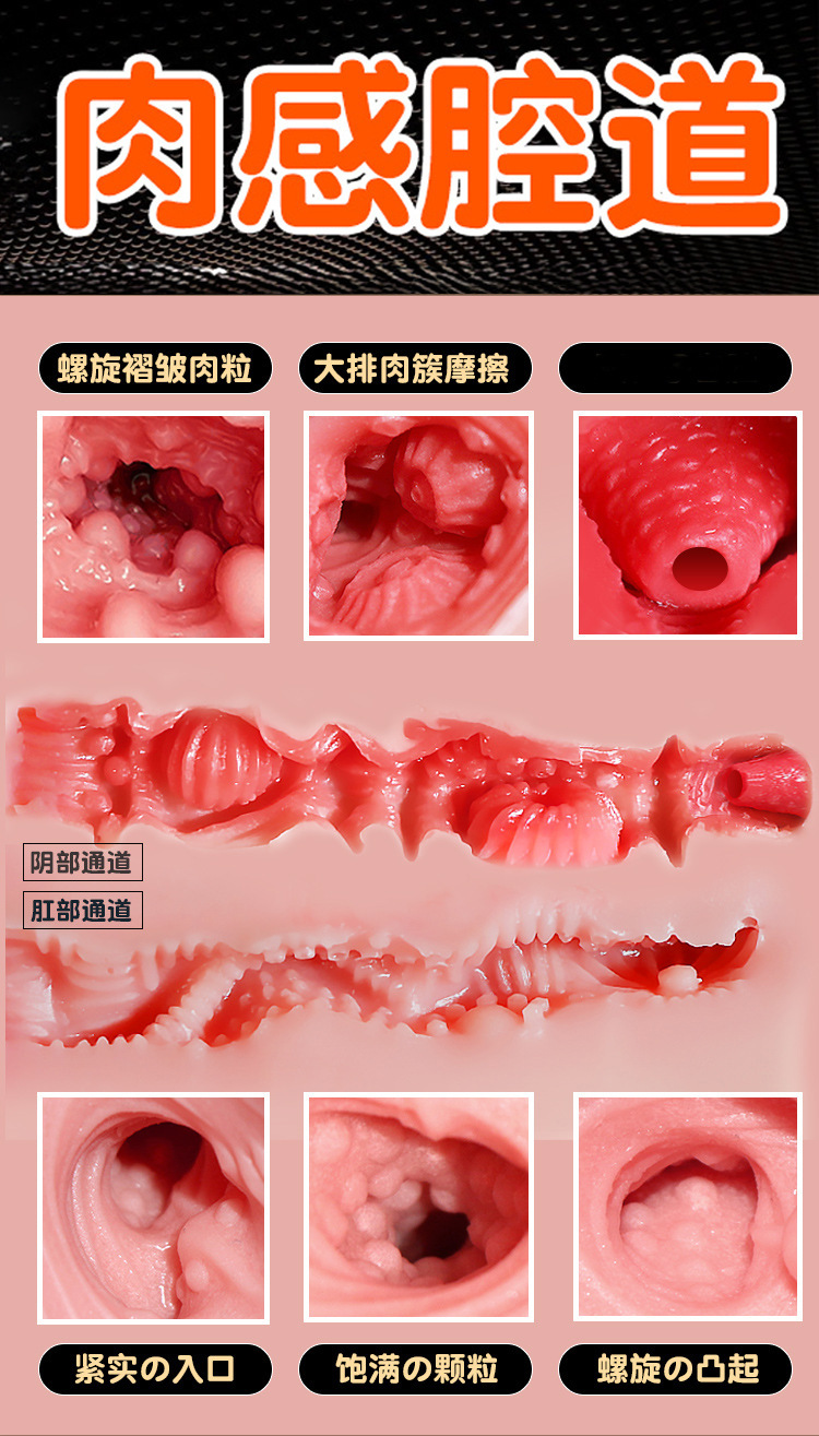 Jiuai Androgynous Half-Body Doll, TPE Inverted-Mold Masturbator with Dual Entry — detail image 8