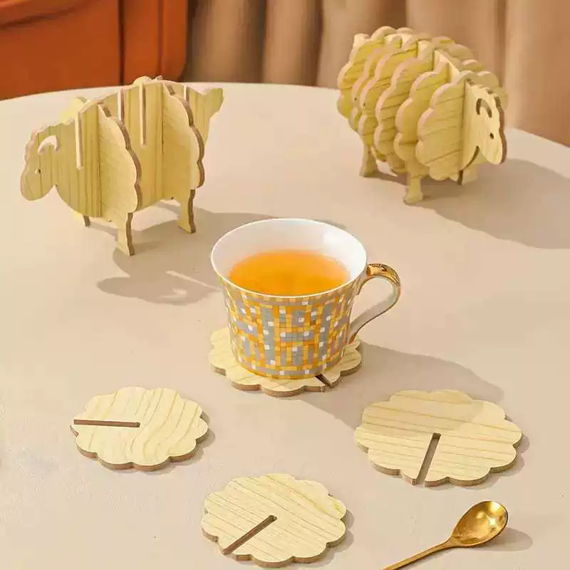 Трансграничная новая овечья форма деревянная подставка для домашнего обеденного стола