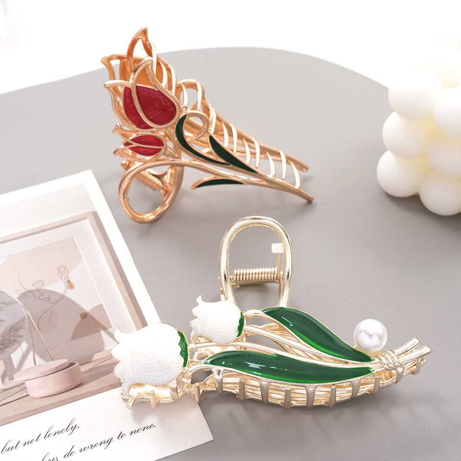 IG Style Sweet Women's Tulips Metal Hair Claws display picture 3