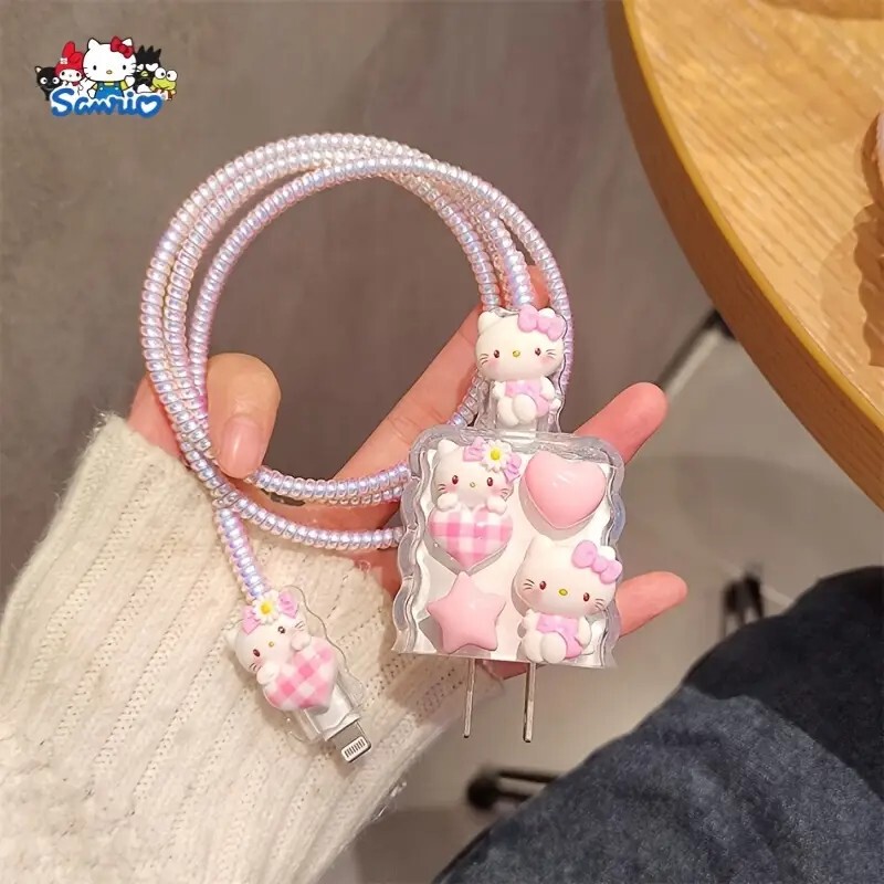 Sanrio Hello Kitty Charger and Data Cable Protective Cover - Suitable for Apple 18W/20W Turn