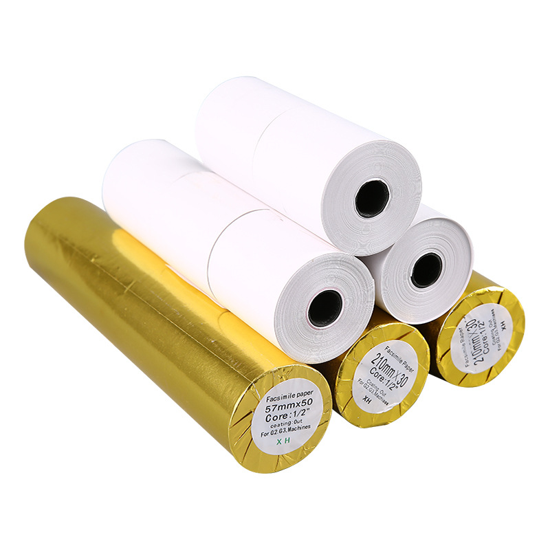 Papel de caja registradora térmica avanzada 80*80 pequeño núcleo de goma para llevar recepción 80*50 Impresión de papel de recibo 57*50 papel de caja registradora