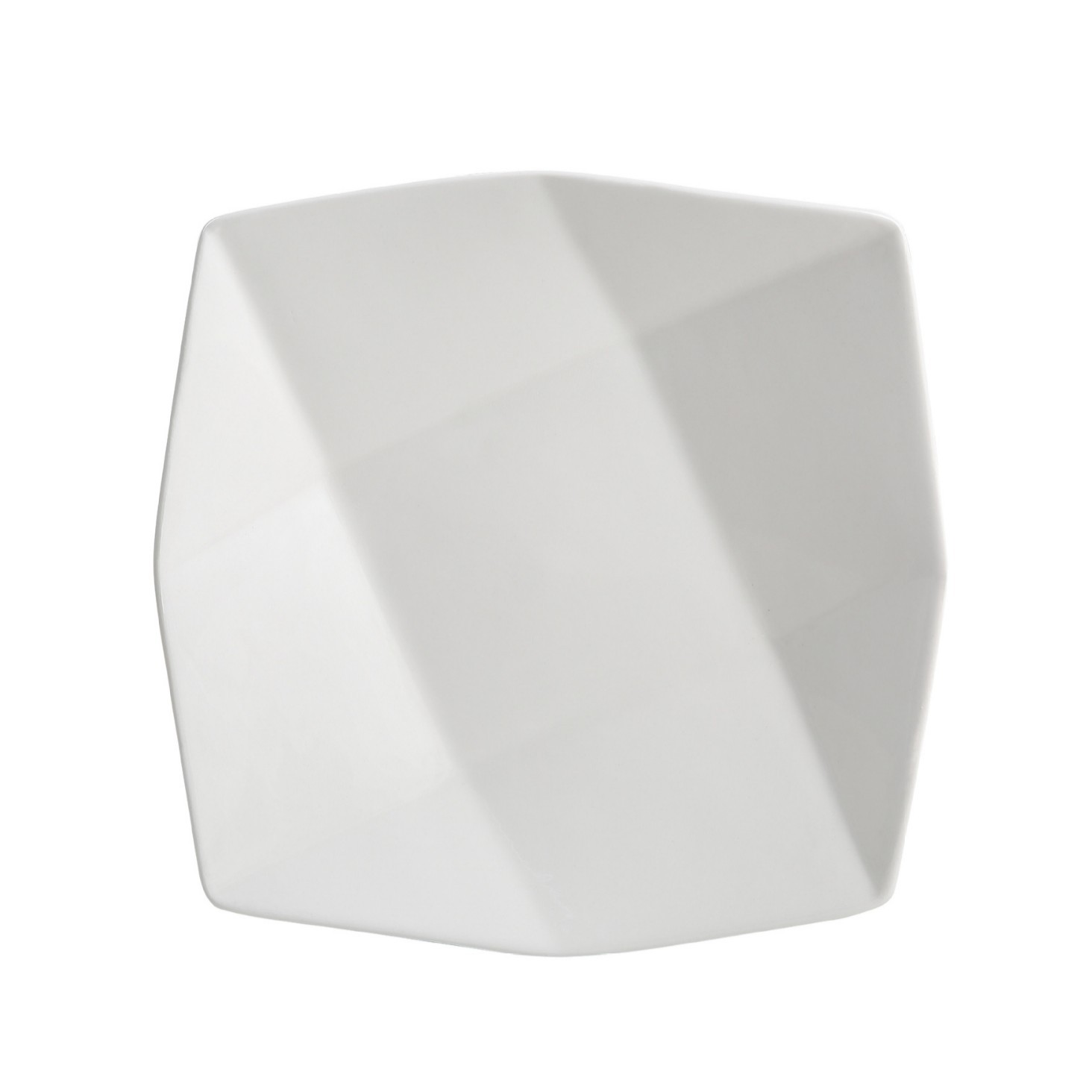 Plato blanco puro plato de carne creativo de plato de plato de cerámica cuadrada casera platos de hotel cubiertos