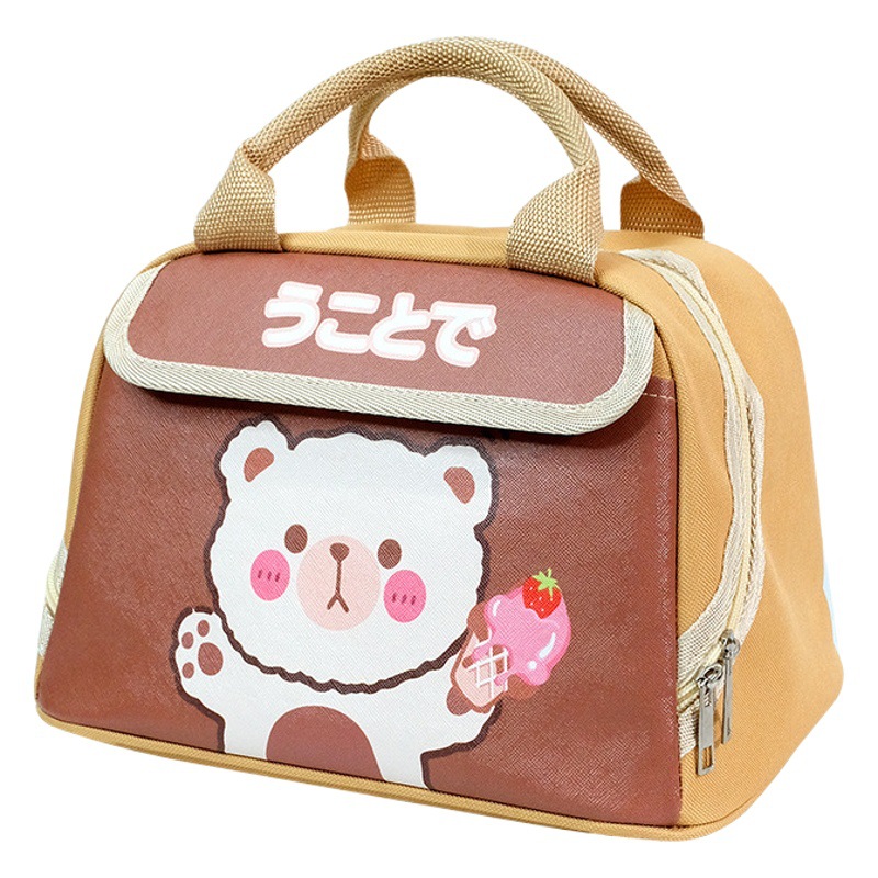 Bolsa de almuerzo de alta apariencia de papel de aluminio aislado caja de almuerzo bolsa ins estilo estudiante portátil almuerzo bolsa al por mayor