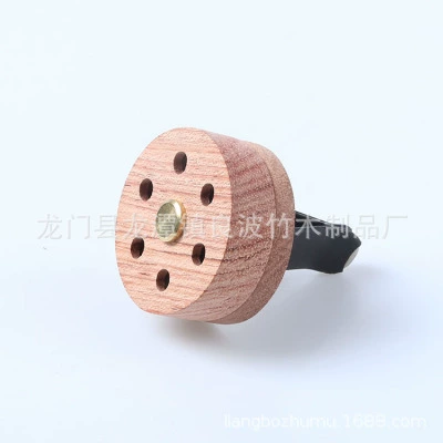 Solid wood car air outlet diffuser essential oil aromatherapy Rosewood wooden car aromatherapy volcanic stone diffuser (Car Perfume Aromatherapy) - classic