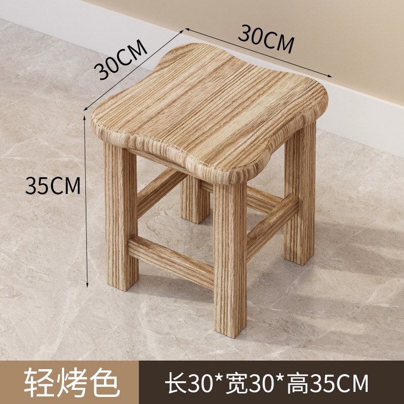Fábrica directa taburete pequeño banco de madera sólida casera taburete de salón taburete de madera taburete bajo silla creativa para niños