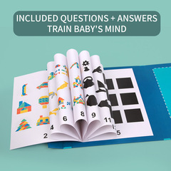 Montessori Early Education Magnetic Puzzle Blocks for Infants and Children, Geometric Shape Matching Board, Suitable for 1-2.5-Year-Old Babies, Intellectual Development Toy