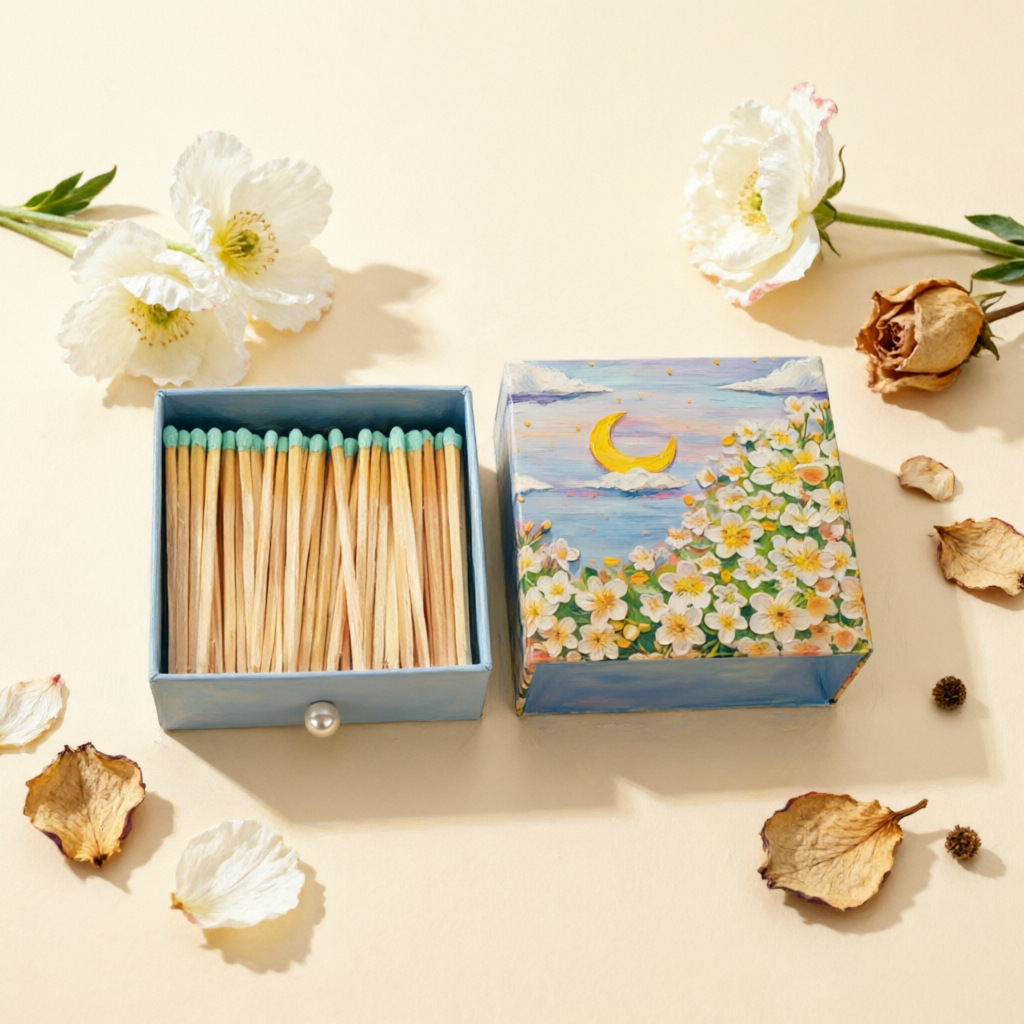 Velas de aromaterapia, fósforos de mango largo especiales, botellas de fósforos de colores al por mayor, materiales de fuego antiguos, versión extendida de alto valor