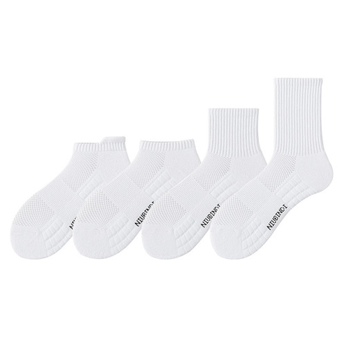 Men's Ship Socks Summer Thick Deodorant Absorbent Breathable Towel Sole Shock-absorbing Sports Socks Mid-calf Socks Short Socks
