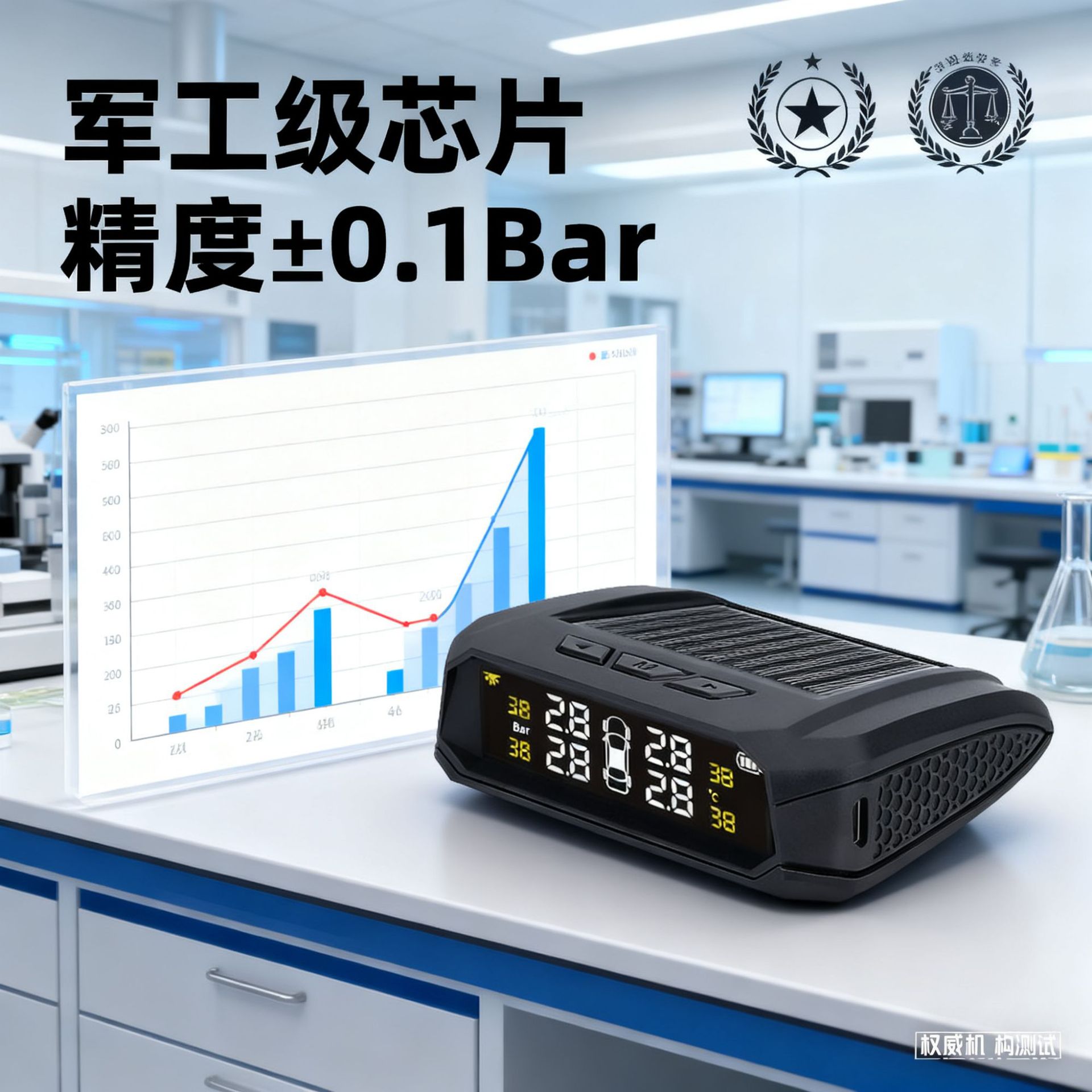 Nuevo monitor de presión de neumáticos de automóvil sensor de monitoreo solar de alta precisión monitoreo inalámbrico transmisión Bluetooth universal