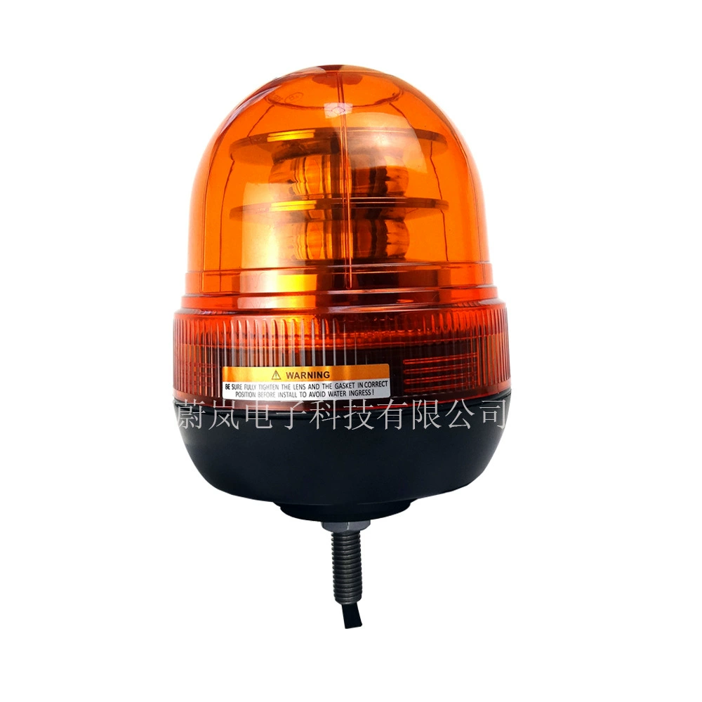12-24 В, высокая яркость, 12 светодиодов, вращающаяся сигнальная лампа, инженерная сигнальная лампа на крыше вилочного погрузчика, круглый свет, желтый