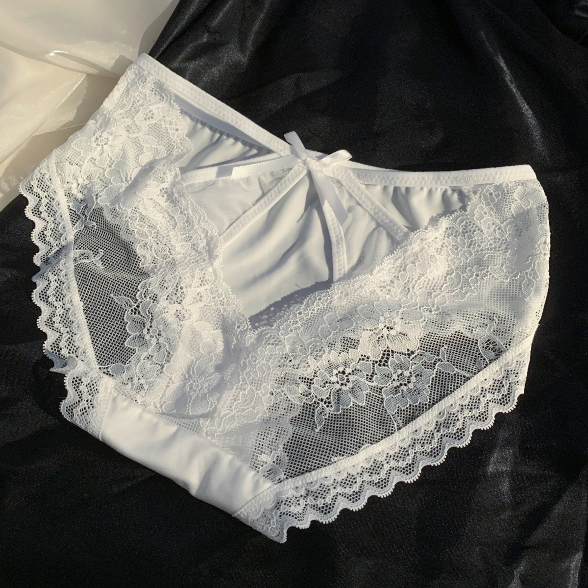 Fantástico de lace sueños ~ francés puro deseo delgado agujero de algodón puro entrepierna sexy pantalones de mujer image 9