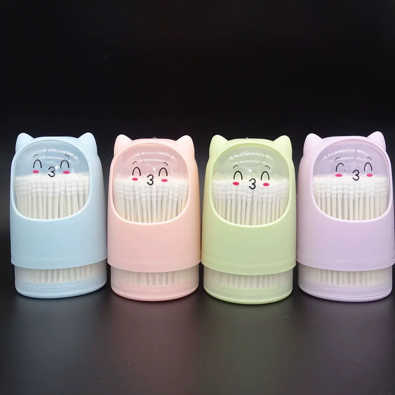 Детский ватный тампон бумажный стержень с резьбой одноразовый домашний тампон