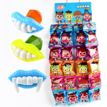 万圣节小卖部龅牙糖小孩搞怪创意酷嘴糖钻石怪嘴糖奶嘴果味棒棒糖