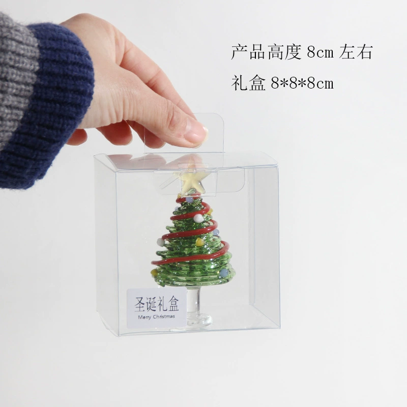 Glass holiday ornament, assorted gift box styles, handmade fragile decorations 4.5–13 cm