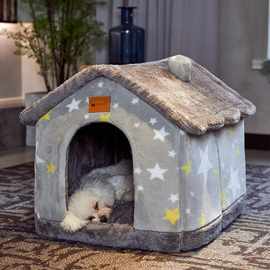 .Kennel House type winter warm small dog Teddy cat house fou