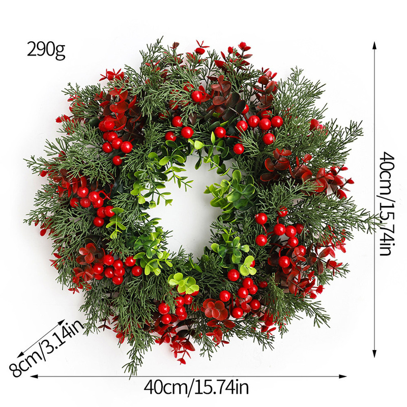クリスマスガーランド装飾品人工模擬緑植物籐フロントドア花輪吊り下げノックフォード松葉逆さガーランド|undefined