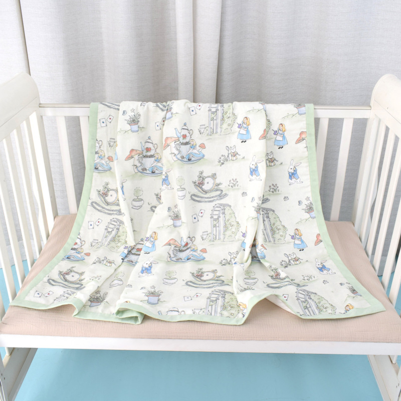 Baby Bamboo Cotton Gauze 4-Layer 120*150 Summer Cool Quilt Air-Conditioned Blanket Outing Baby Blanket 2024 Spring and Summer Small Quilt Baby Bamboo Cotton Gauze 4-Layer 120*150 Summer Cool Quilt Air-Conditioned Blanket Outing Baby Blanket 2024 Spring and Summer Small Quilt