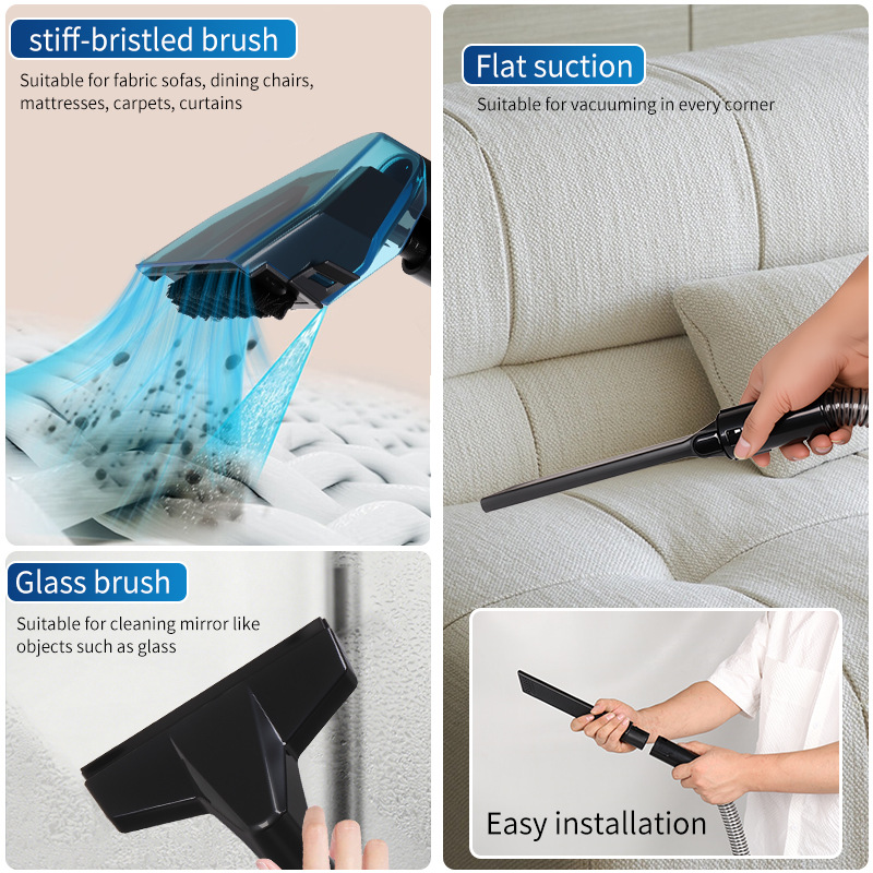 máquina de limpieza de sofá de tela cableada alfombra doméstica pequeña pulverización succión integrada cortina máquina de limpieza de colchón aspirador