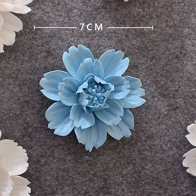 Decoración de Pared de Flores en Cerámica Tridimensional para Sala de Estar y Dormitorio image 9