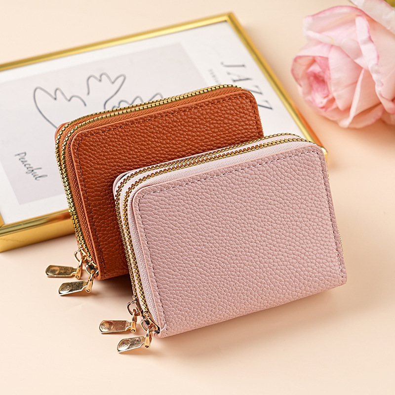 2025 Multifunctional Card Holder Factory Wholesale New Organ Card Holder Double Layer Zipper Women's Wallet Large Capacity Card Holder 2025 Multifunctional Card Holder Factory Wholesale New Organ Card Holder Double Layer Zipper Women's Wallet Large Capacity Card Holder