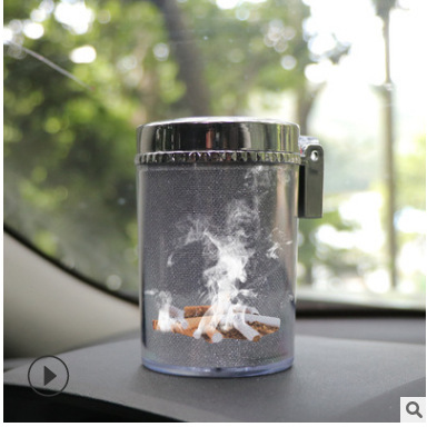 Car ashtray car air outlet colorful ashtray with LED light car colorful ashtray manufacturer wholesale