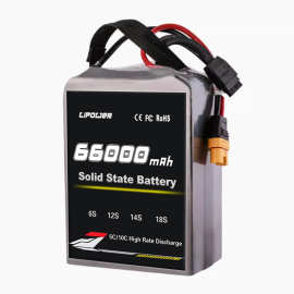 工厂定制66000mAh 66Ah 6S/12S/14S/18S高密度固态无人机电池