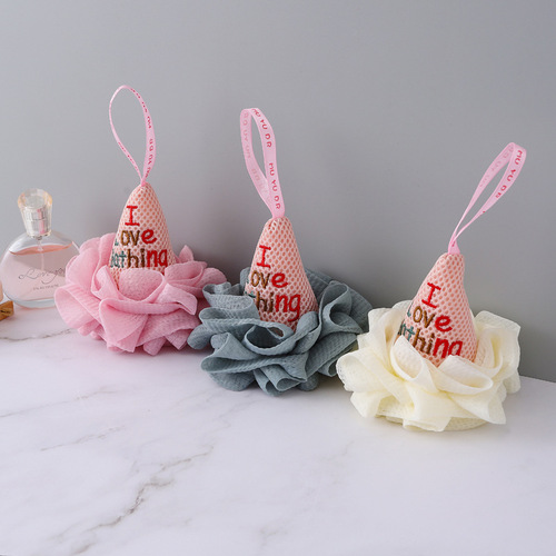 Individually Packaged Ice Cream Bath Flowers Shower Balls Scrub Brushes High-End Non-Splitting Bubble Bath Flowers Balls Salt Bath Balls Wholesale