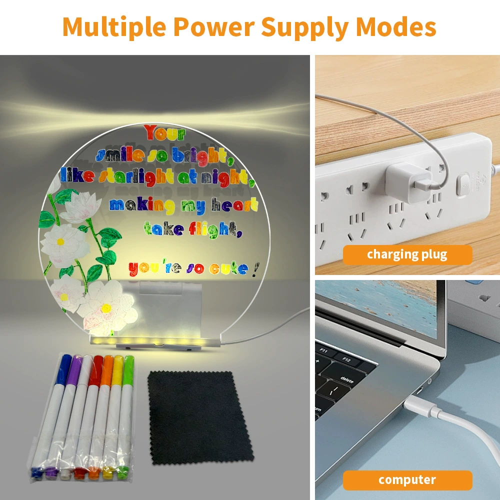 (Cross-border trading), erasable drawing board, acrylic night light, (Physicals), DIY