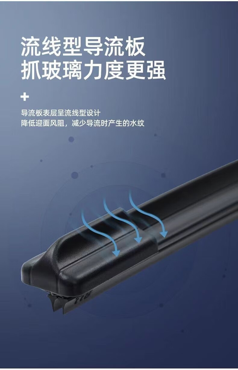 Suitable for Gac Aion S Boneless Silent Upgraded Wiper Blades with High-Definition Dual-Layer Rubber Strips
