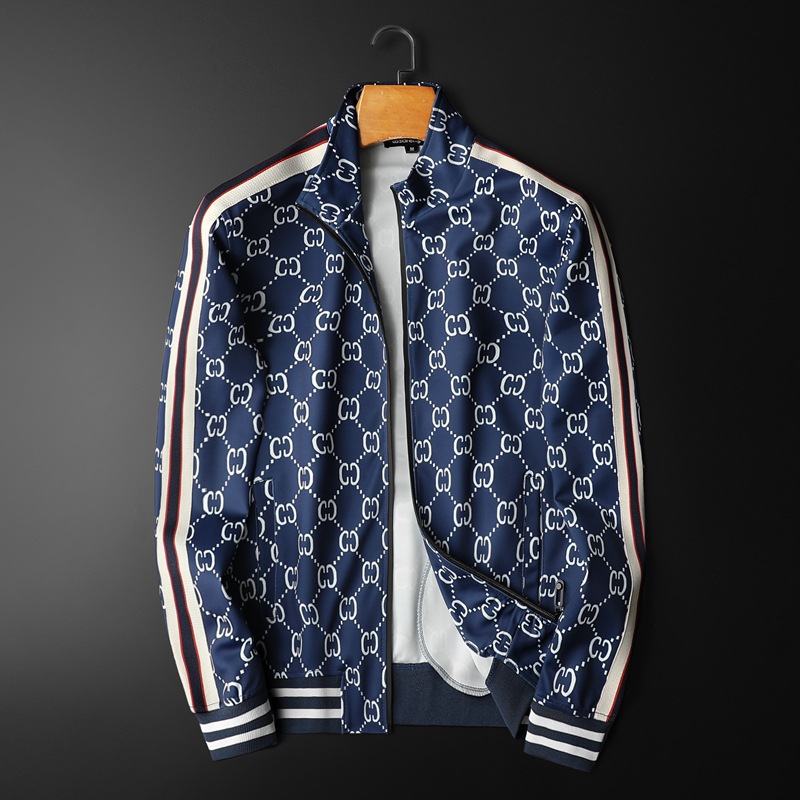 유럽 역 2024 가을 새로운 남성 스탠드 칼라 카디건 패션 스웨트 셔츠