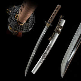 手工一体日本刀东洋胁差短刀T10钢覆土烧刃刀剑外贸批发未开刃