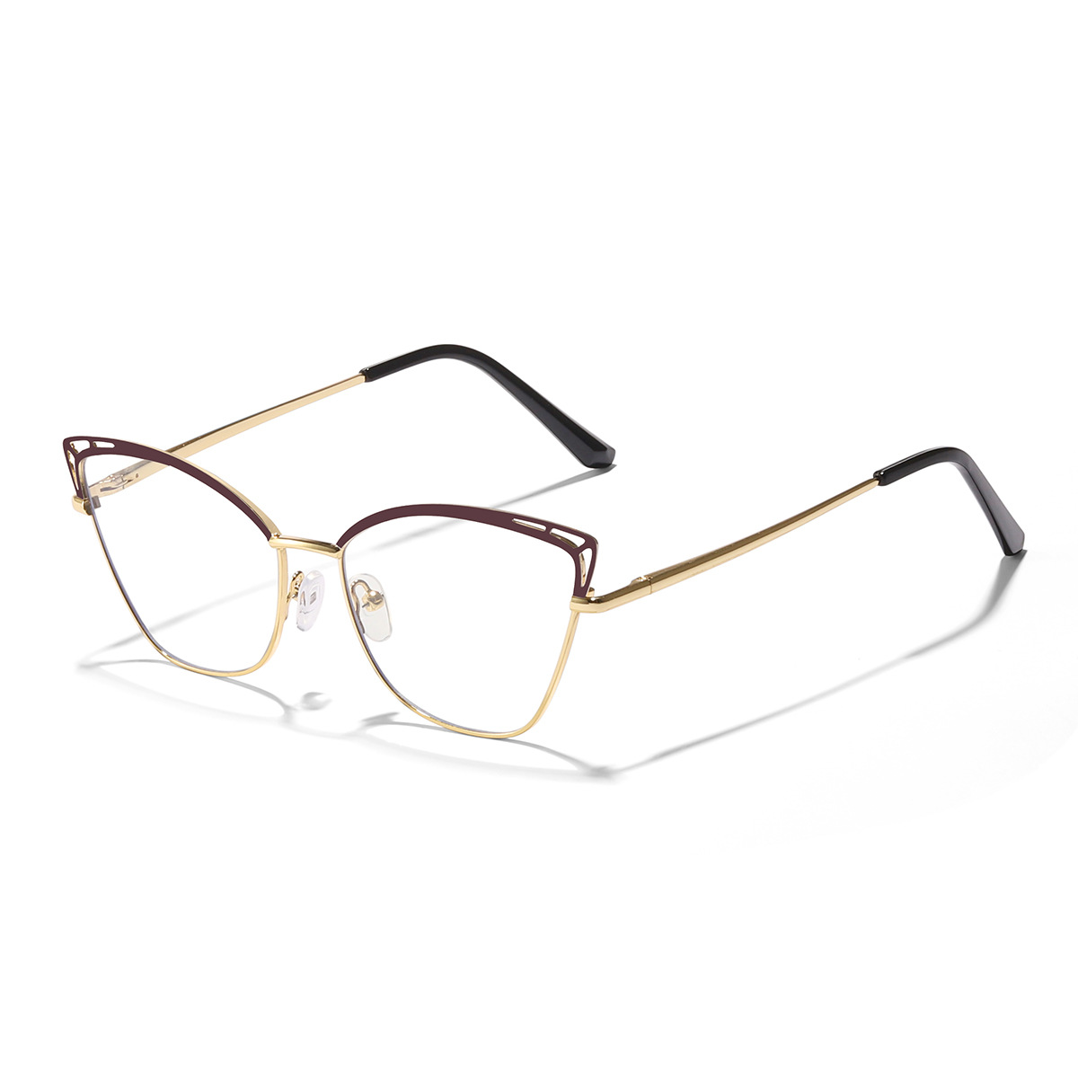 Ojo de gato de metal gafas de Marco fino 2022 nuevas gafas marco de la moda de las mujeres Anti-Luz Azul puede coincidir con la miopía 7562