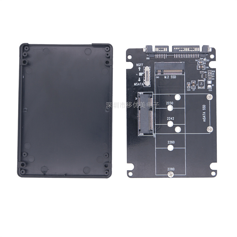 M.2 ngff ssd変換sata3ケースmsata変換sata3ソリッドステートドライブ変換カードケース2 in 1|undefined