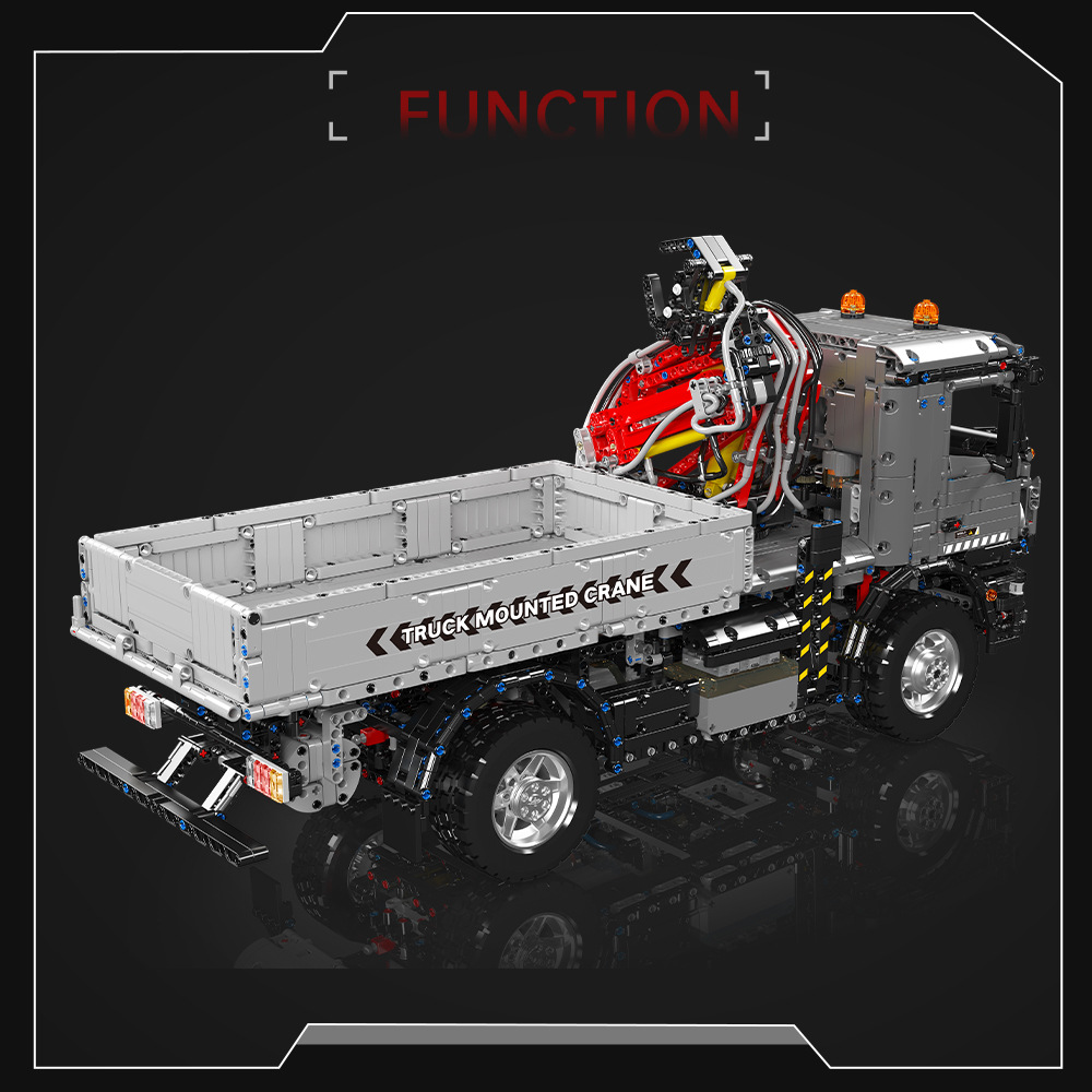 19016 vehículo de ingeniería neumática de elevación eléctrica de control remoto de gran dificultad niño de bloque de construcción