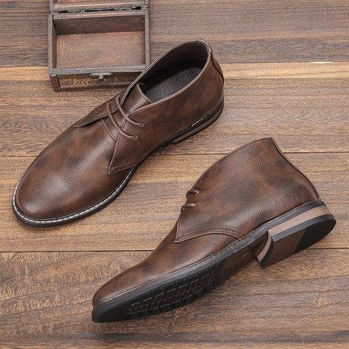 Foreign Trade Men's Desert Boots Retro Men's Boots Spring Large Men's Boots Cross-border Amazon Independent Station Leather Boots