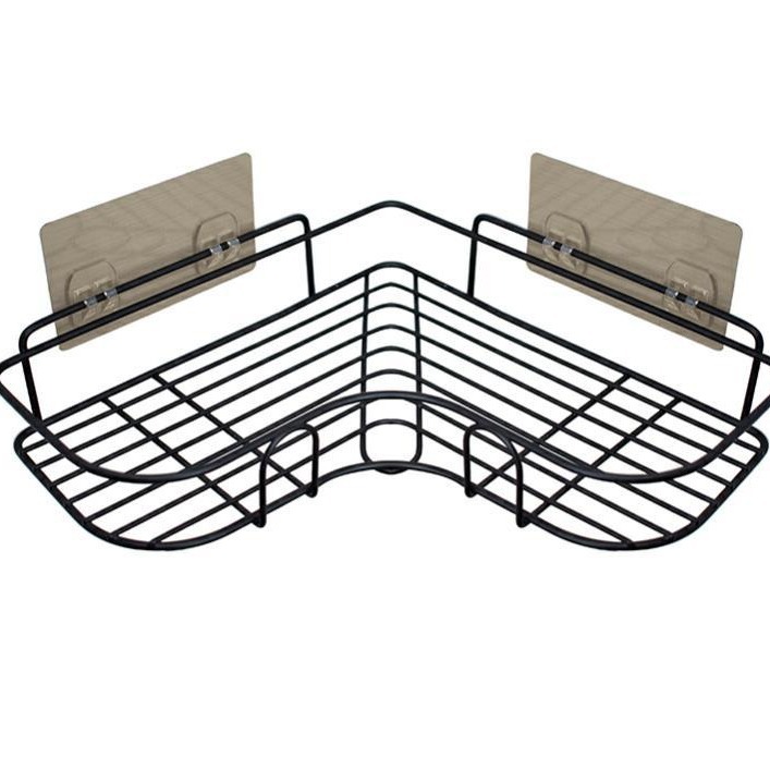 Estante de inodoro sin perforaciones esquina trípode lavado rack dormitorio almacenamiento artefacto inodoro baño estante de la pared