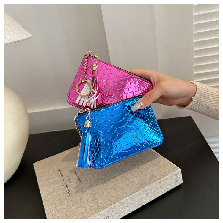 Pu Leather Material Solid Color Pattern Women's Solid Color Pu Leather Zipper Coin Purses
