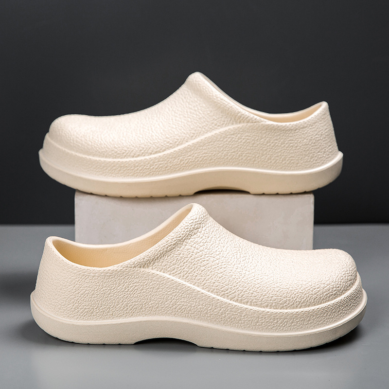 Scarpe da chef antiscivolo da uomo, impermeabili e di alta qualità, resistenti all'olio, leggere, con suola morbida, taglie grandi da uomo_voghion.com