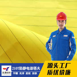 友通60/68g150cm防静电涤塔夫竖条面料99涤纶1导电丝抗皱里布面料