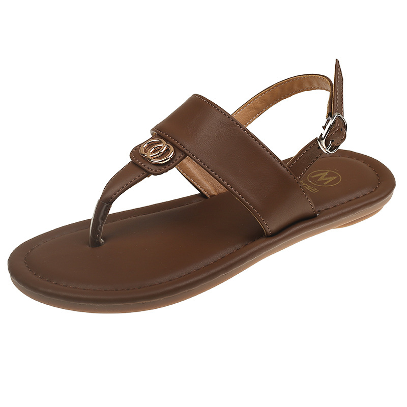 Sandali infradito retrò rossi netti estivi nuovi sandali infradito da donna S Ins scarpe da spiaggia piatte al mare dal design di nicchia alla moda_voghion.com