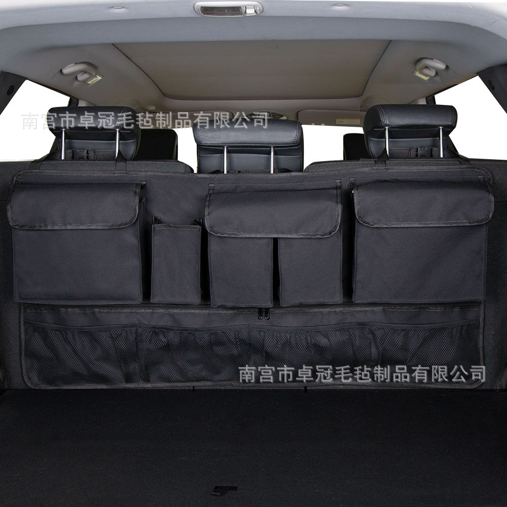 Car Trunk Storage Hanging Bag, Seat Back Storage Bag, Suv Car Rear Seat Multifunctional Storage Net Pocket Hanging