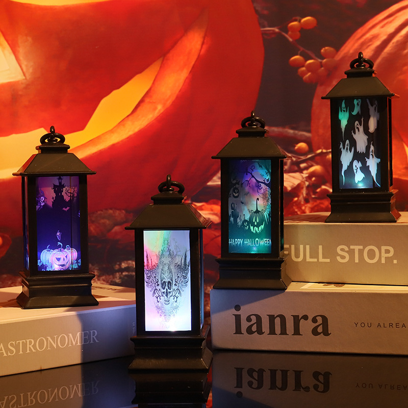 Halloween wind lamp luminous oil lamp holiday decoration atmosphere layout props party pumpkin lamp scene layout