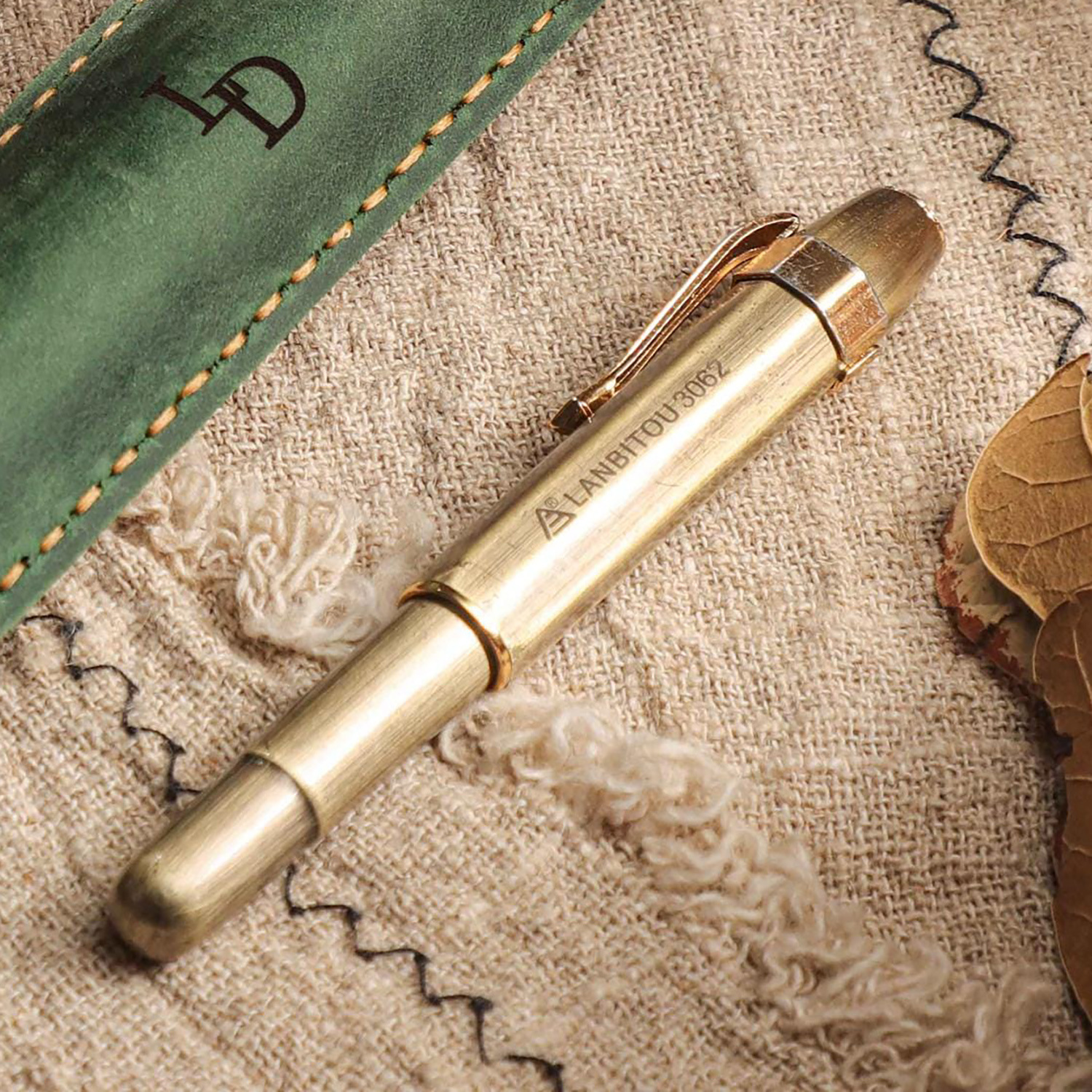 Alpha Brass Pen Retro Ballpoint Pen 0.5mm Handmade Travel Book Learning Neutral Stationery Gel Pen