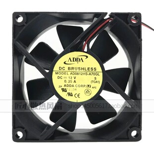 ADDA 8025 DC12V 0.25A AD0812HS-A70GL 8CM �C��/�Դɢ���L��