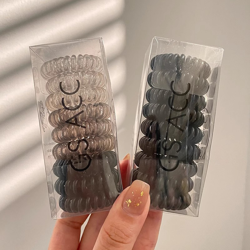 Coreano inns color gelatina alta sensación línea telefónica anillo de cabello de alta altura correa elástica anillo de cabello de cabello de cabeza adornos de cabello