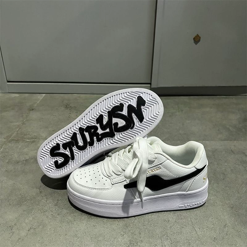 Корейская версия 2025 новая весна новая студенческая повседневная дикая нишевые дизайнерские кроссовки женские винтажные хлебные туфли