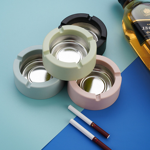 Wholesale Ashtray Advertising Creative Enamel Plastic PP Simple and Fashionable Nordic Style KTV Hotel