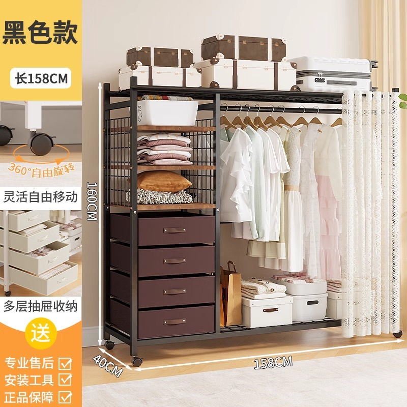 [158cm] 카본 스틸 curtain-3A 거즈 블랙