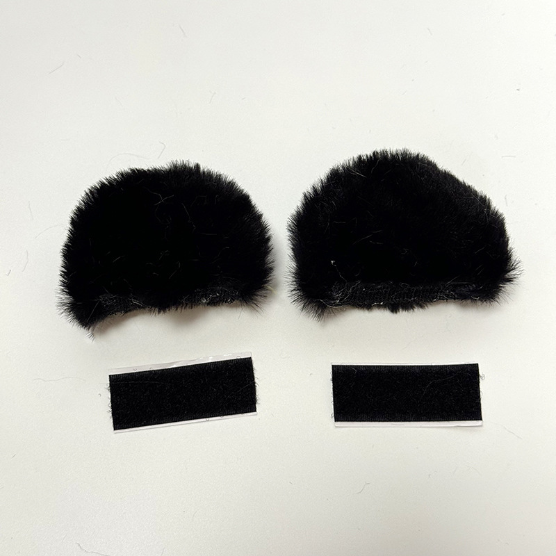 Xióngmāo Helmet Decoration Cat Ear Bear Ear Motorcycle Helmet Accessories (Auto Parts and Accessories) - black