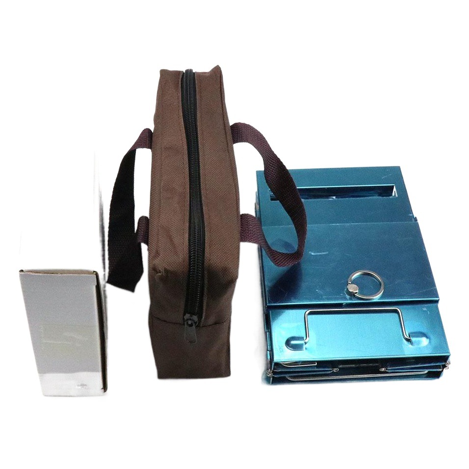 Outdoor Folding Portable Stainless Steel Wood Stove, Square Barbecue Grill, Mini Charcoal Stove, Outdoor Camping Barbecue Grill